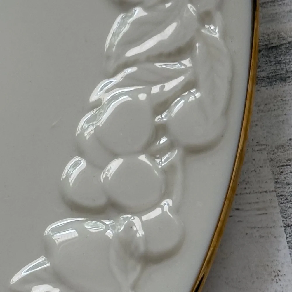 Vintage Lenox Fruits of Life Cake Plate Platter Discontinued